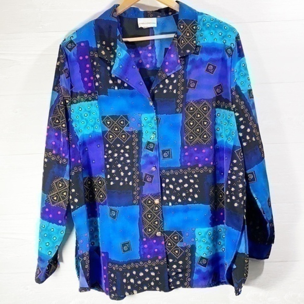 Vintage 80s Erin london women’s blouse Size 2X